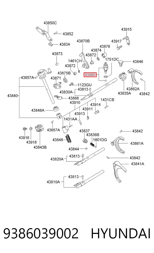 9386039002 Hyundai/Kia Датчик включення ліхтарів заднього ходу