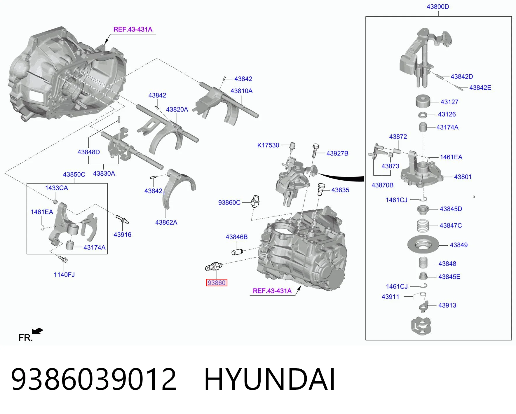 9386039012 Hyundai/Kia Датчик включення ліхтарів заднього ходу