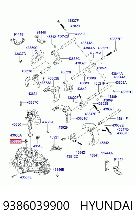 9386039900 Hyundai/Kia Датчик включення ліхтарів заднього ходу