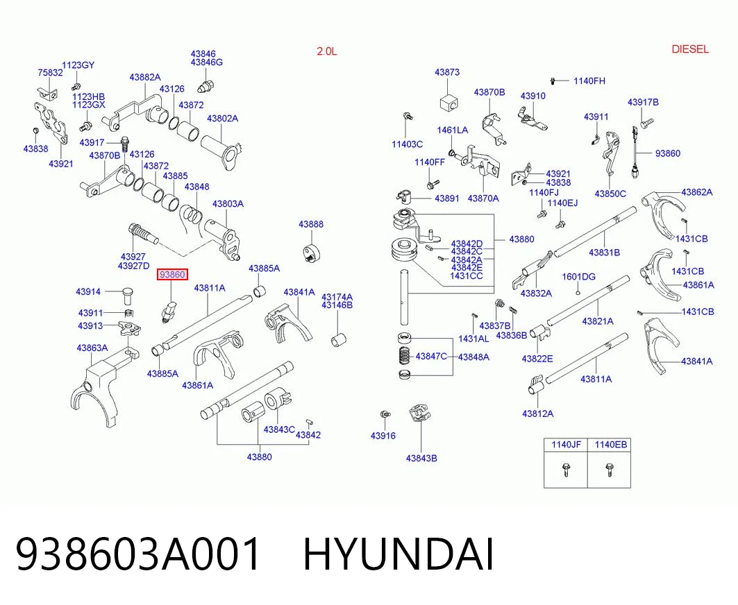 Купити Датчик заднього ходу Hyundai Santa Fe I SM
