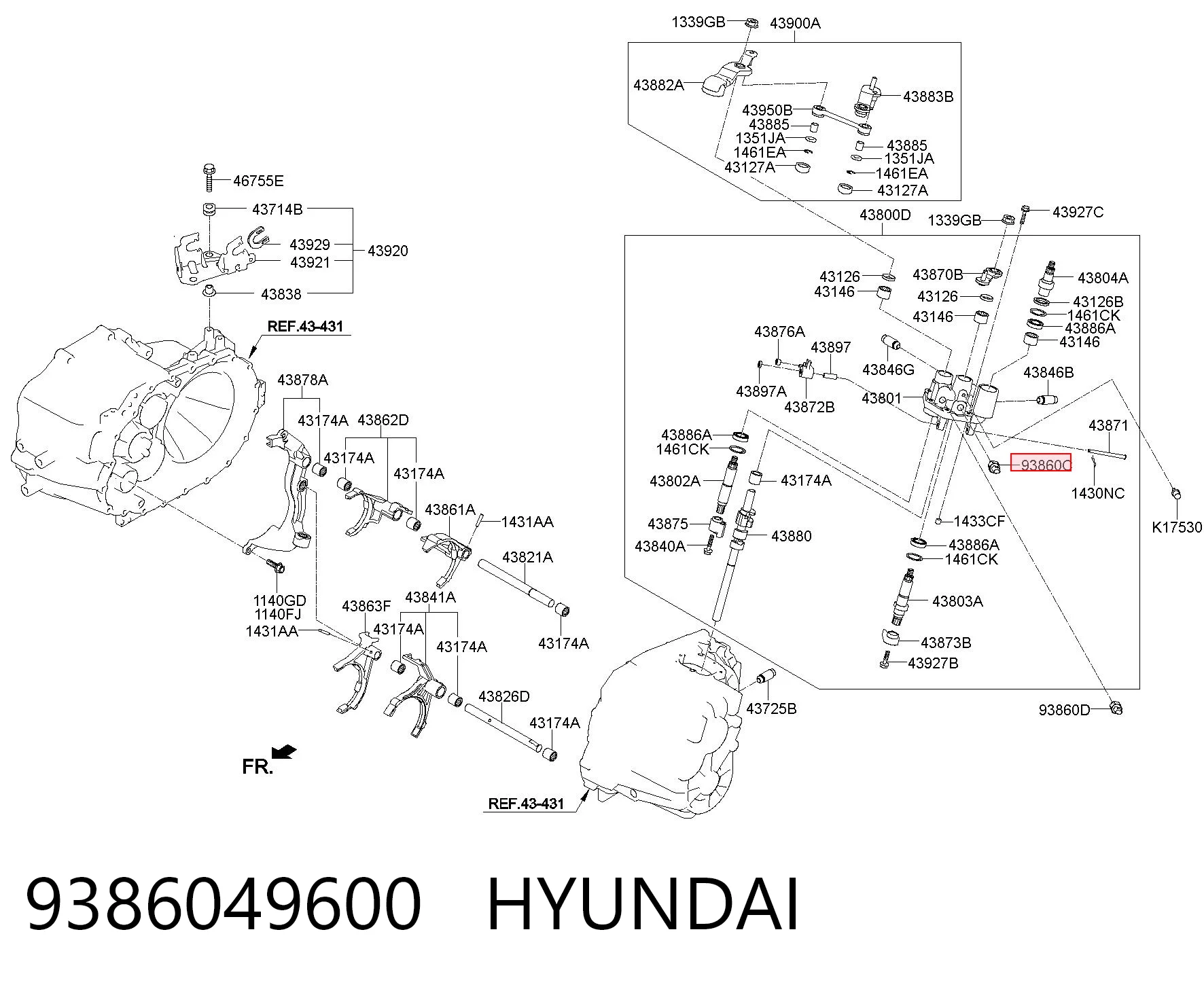 9386049600 Hyundai/Kia Датчик включення ліхтарів заднього ходу