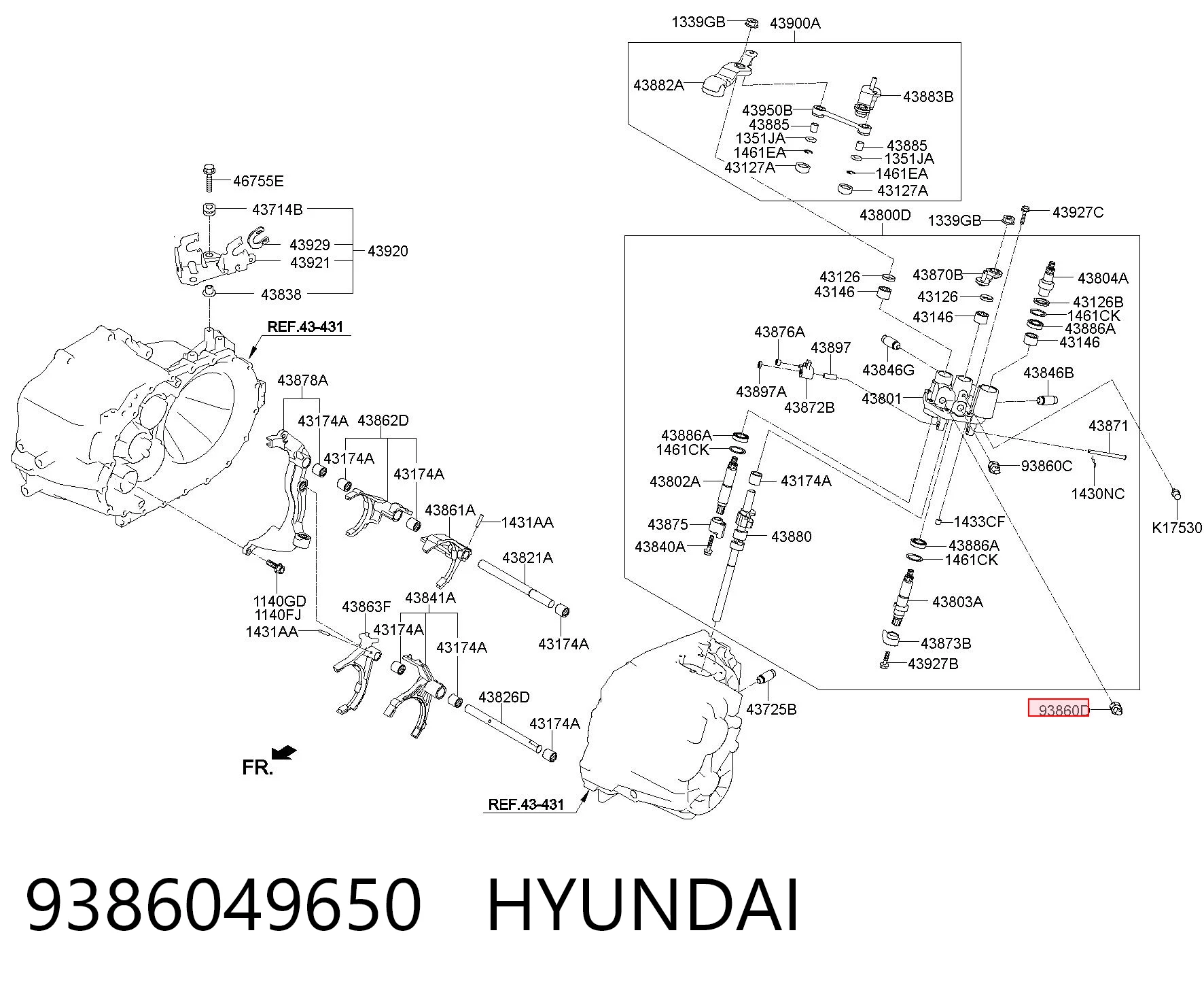 9386049650 Hyundai/Kia Датчик включення ліхтарів заднього ходу