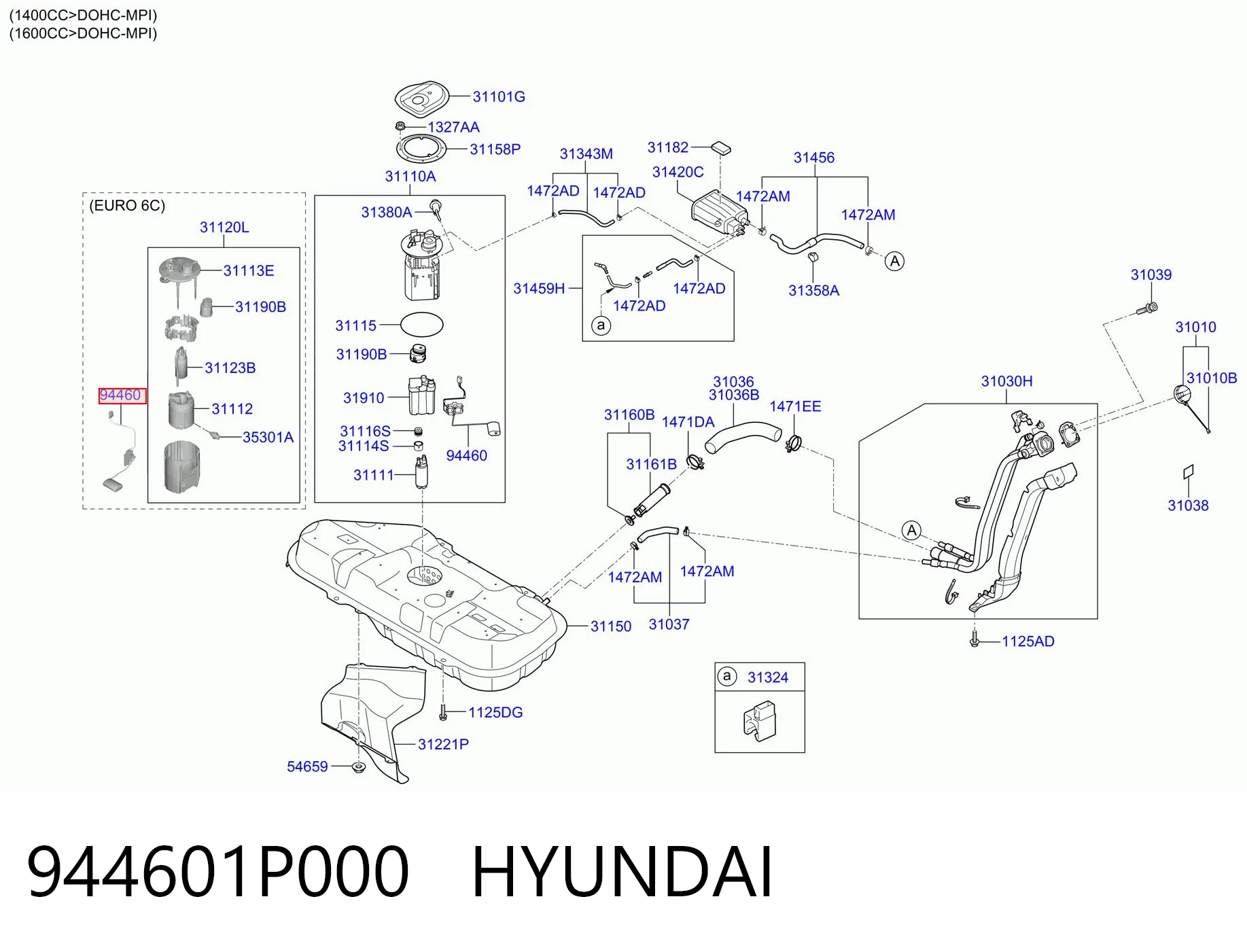 944601P000 Hyundai/Kia Датчик бензобака