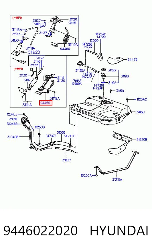 9446022020 Hyundai/Kia Датчик бензобака