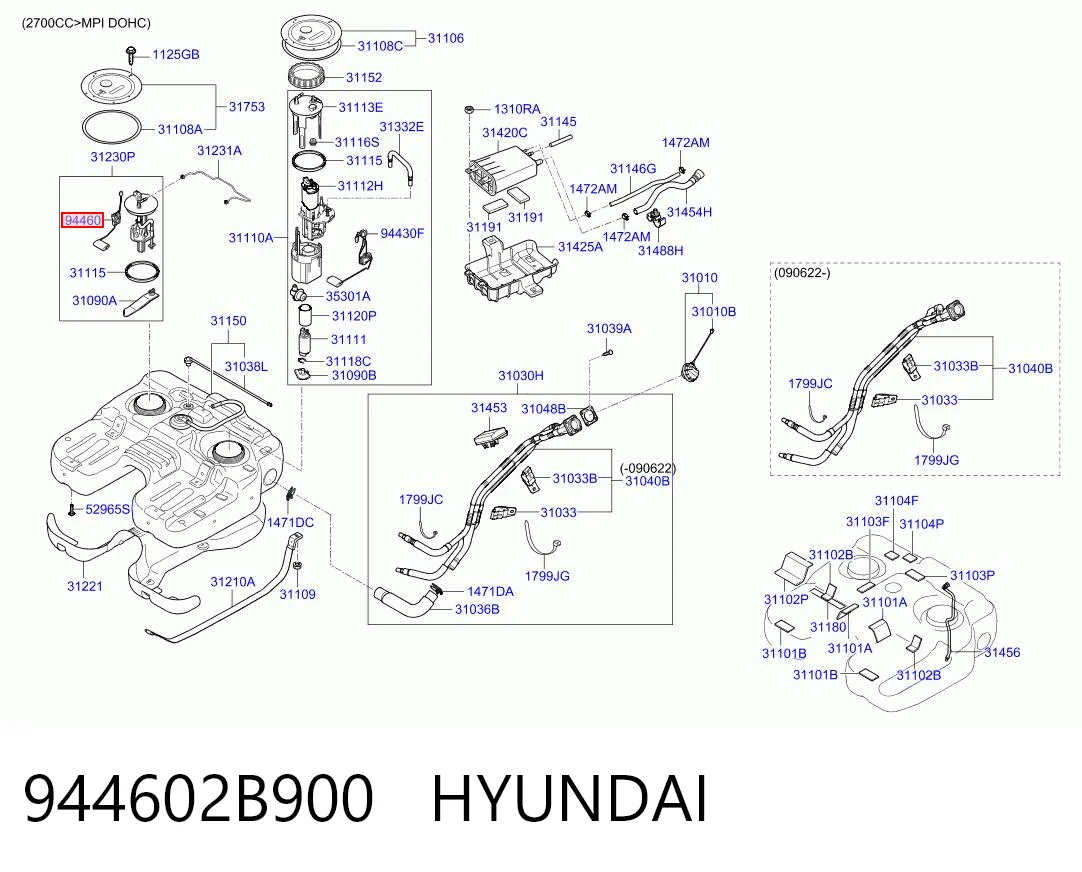 944602B900 Hyundai/Kia Датчик бензобака