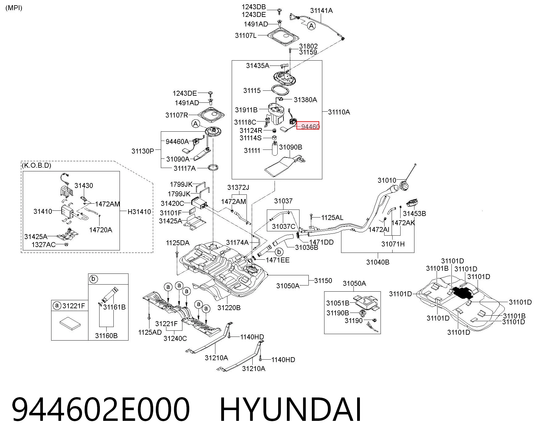 944602E000 Hyundai/Kia Датчик бензобака