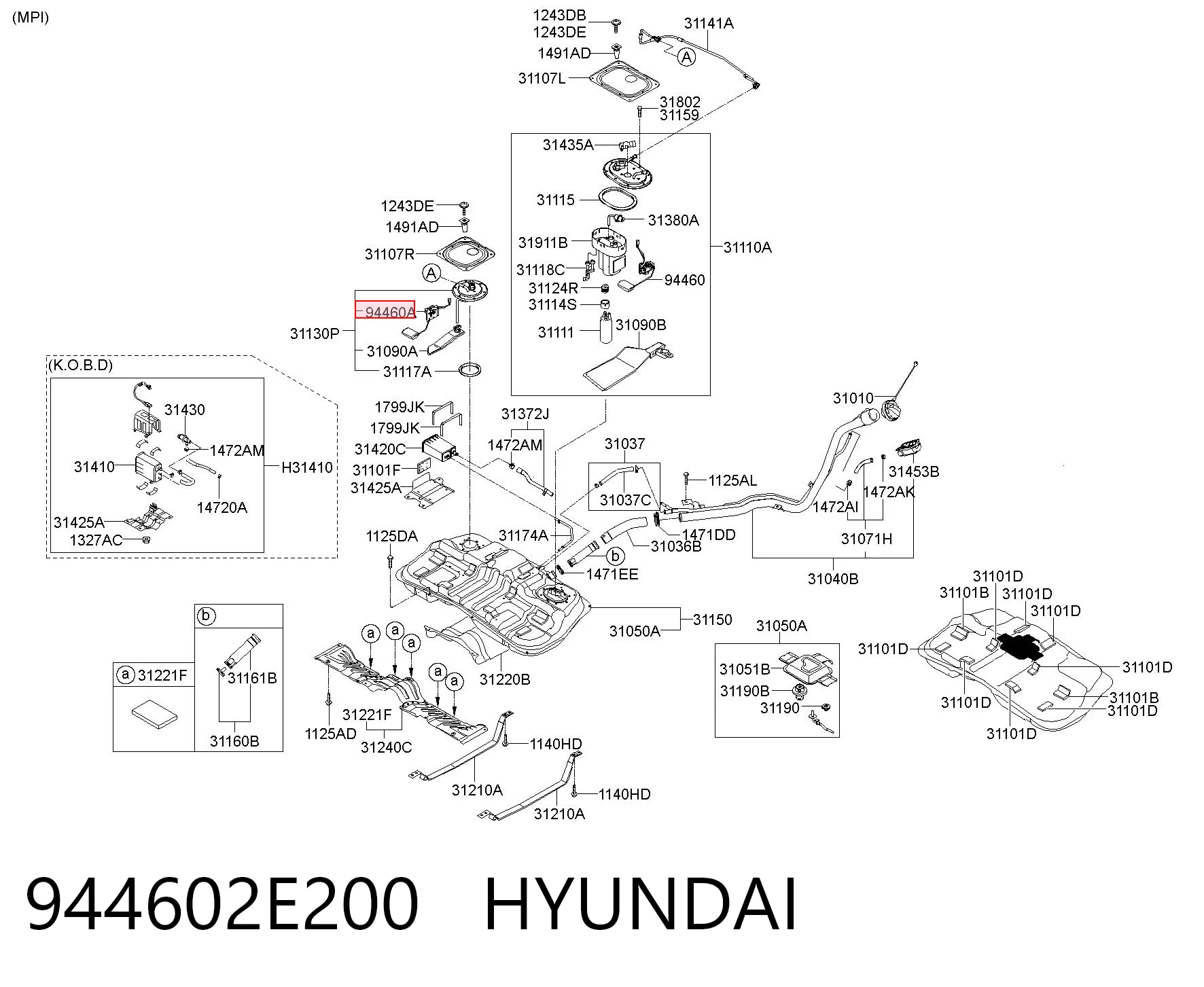 944602E200 Hyundai/Kia Датчик бензобака