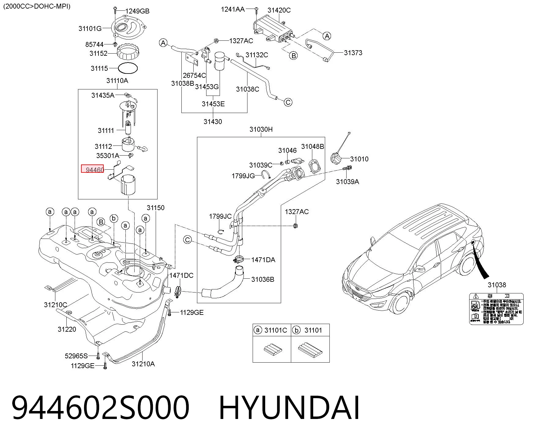 944602S000 Hyundai/Kia Датчик бензобака