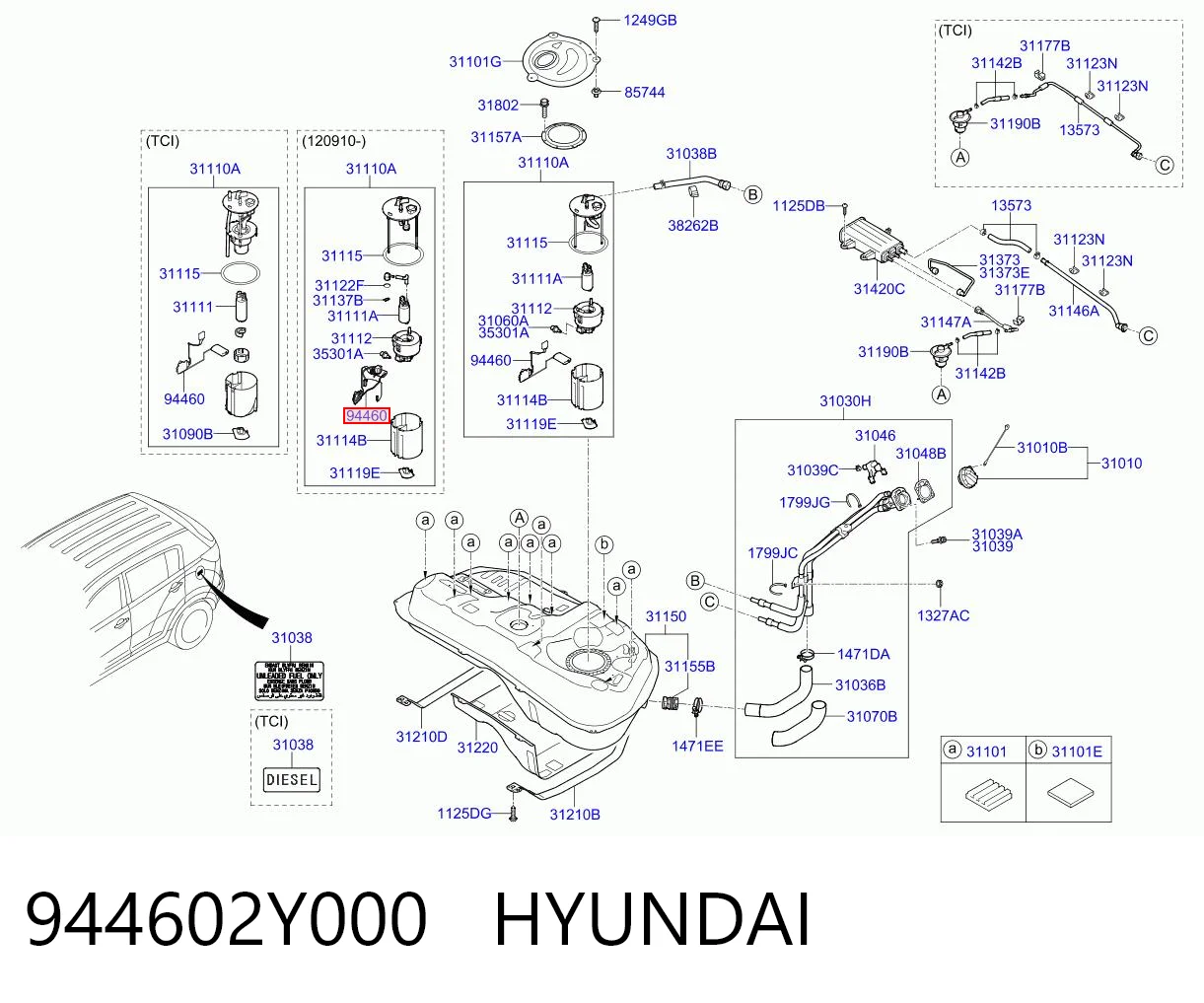 944602Y000 Hyundai/Kia Датчик бензобака