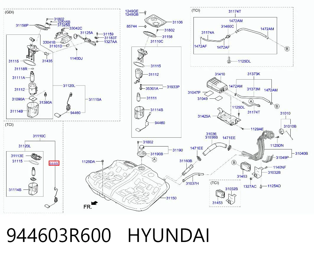 944603R600 Hyundai/Kia Датчик бензобака