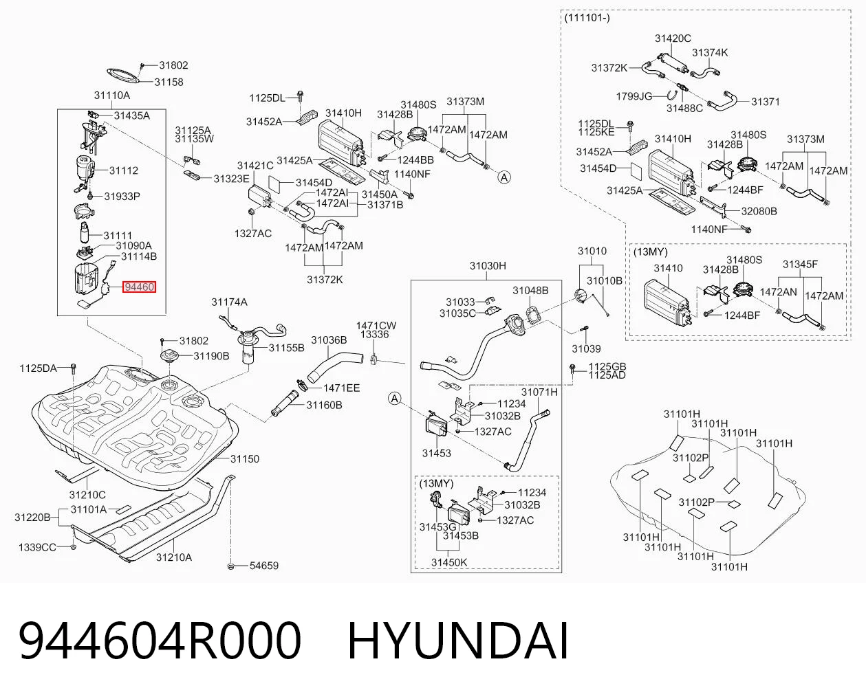944604R000 Hyundai/Kia Датчик бензобака