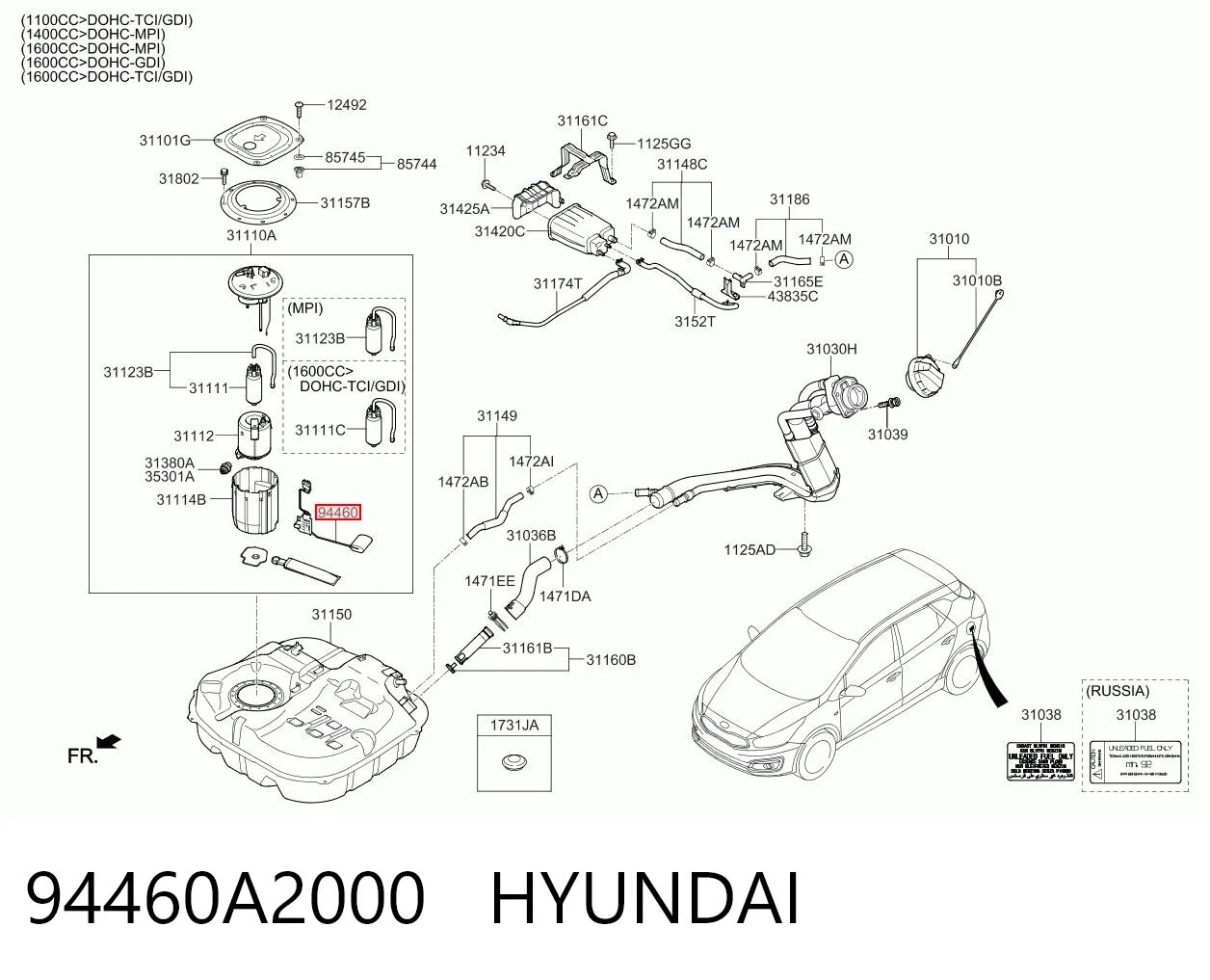 94460A2000 Hyundai/Kia