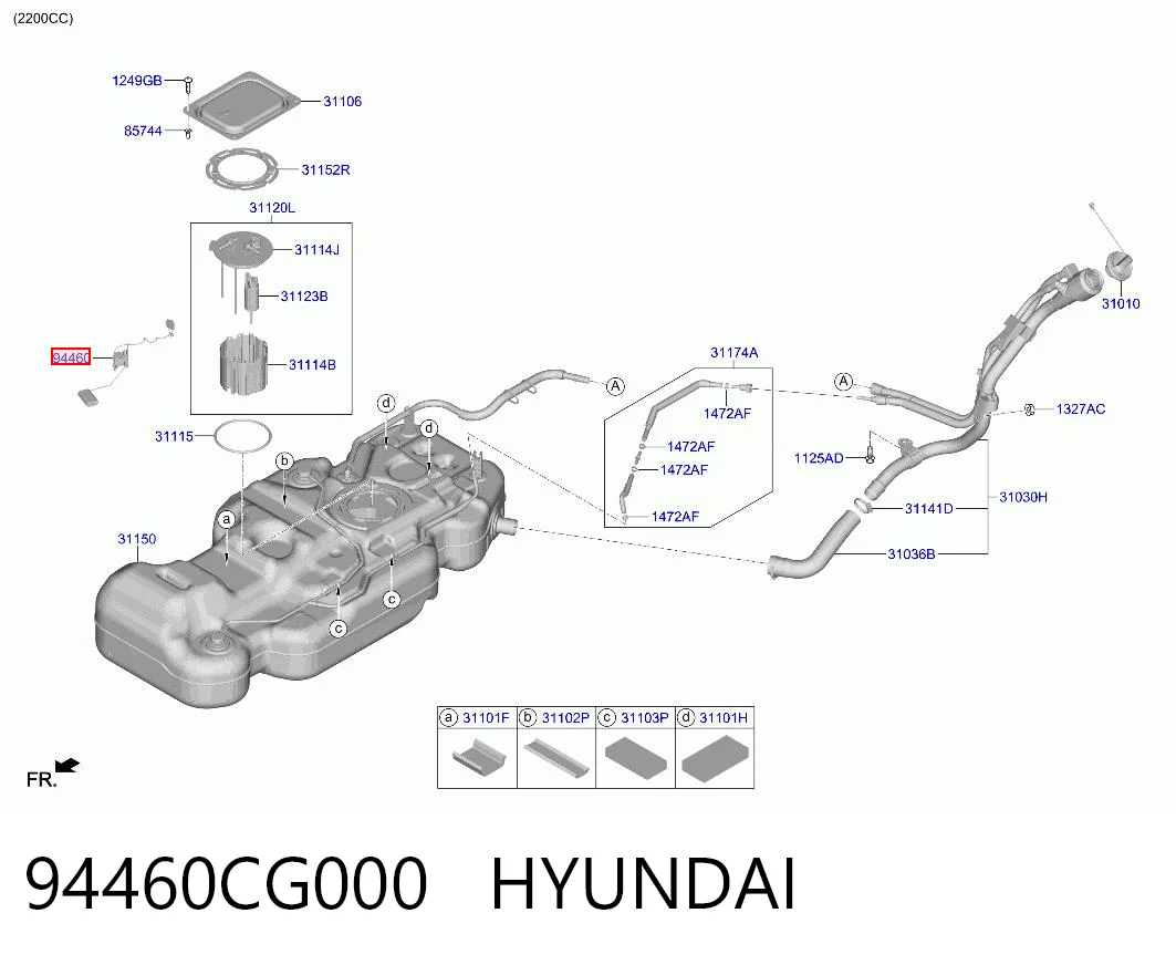 94460CG000 Hyundai/Kia Датчик бензобака