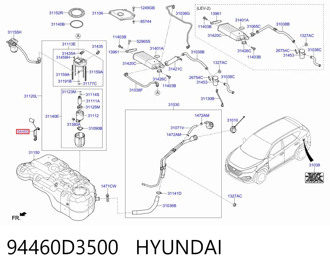 94460D3500 Hyundai/Kia Датчик бензобака