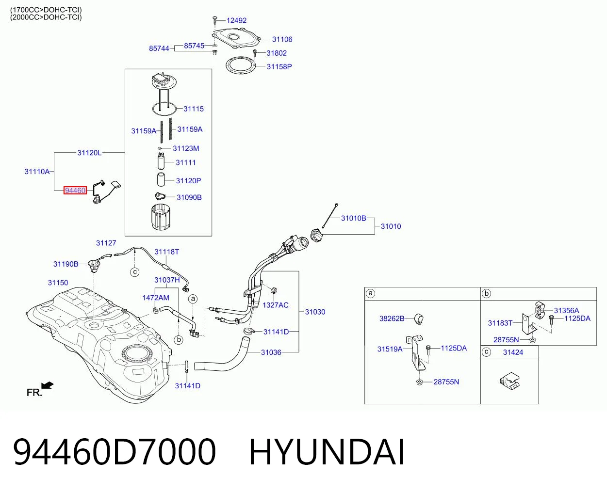 94460D7000 Hyundai/Kia Датчик бензобака