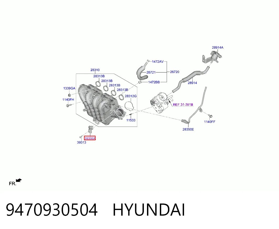 9470930504 Hyundai/Kia Датчик наддува