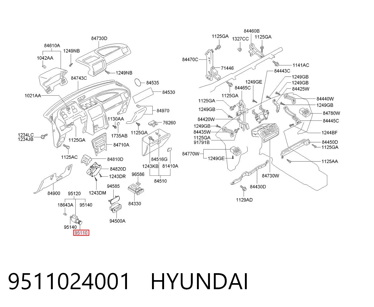 Розетка запальнички на Hyundai Sonata IV EF