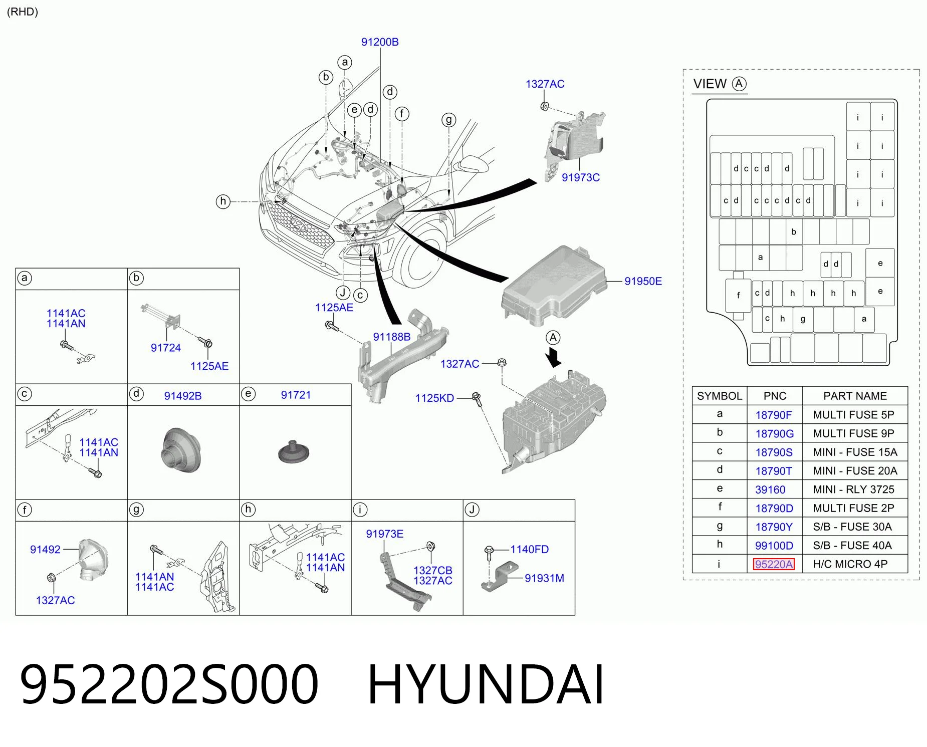 952202S000 Hyundai/Kia Реле електричне багатофункціональне