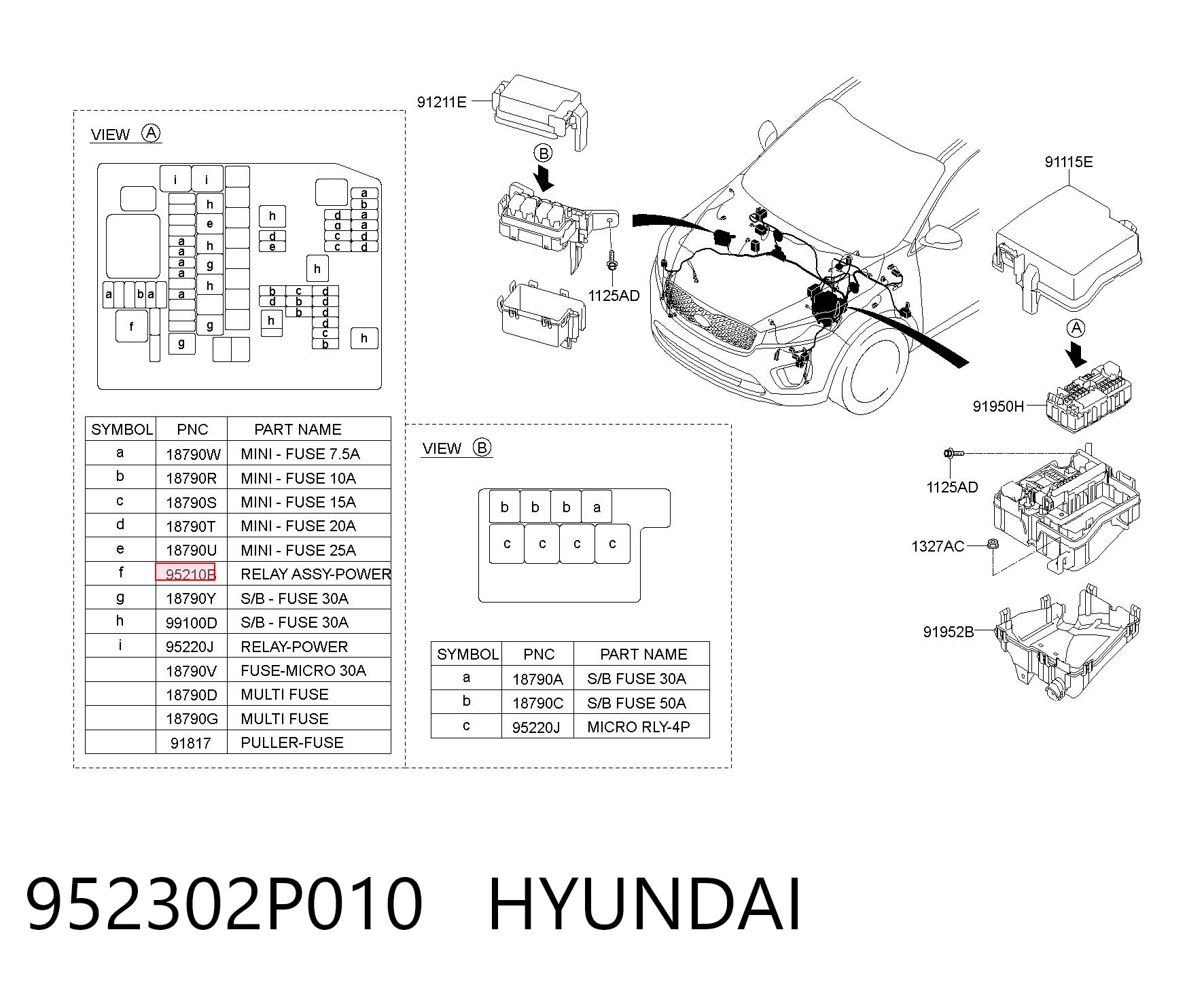 952302P010 Hyundai/Kia Реле електричне багатофункціональне