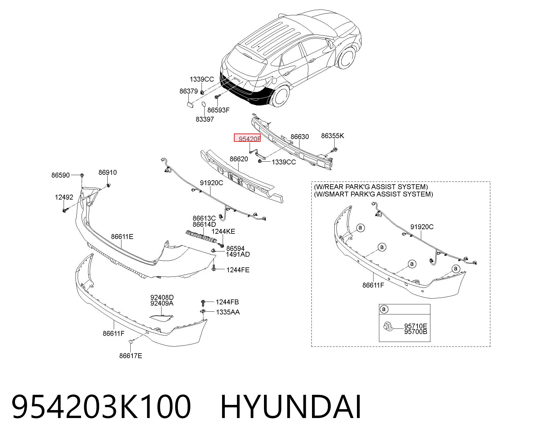 954203K100 Hyundai/Kia Антена на дах