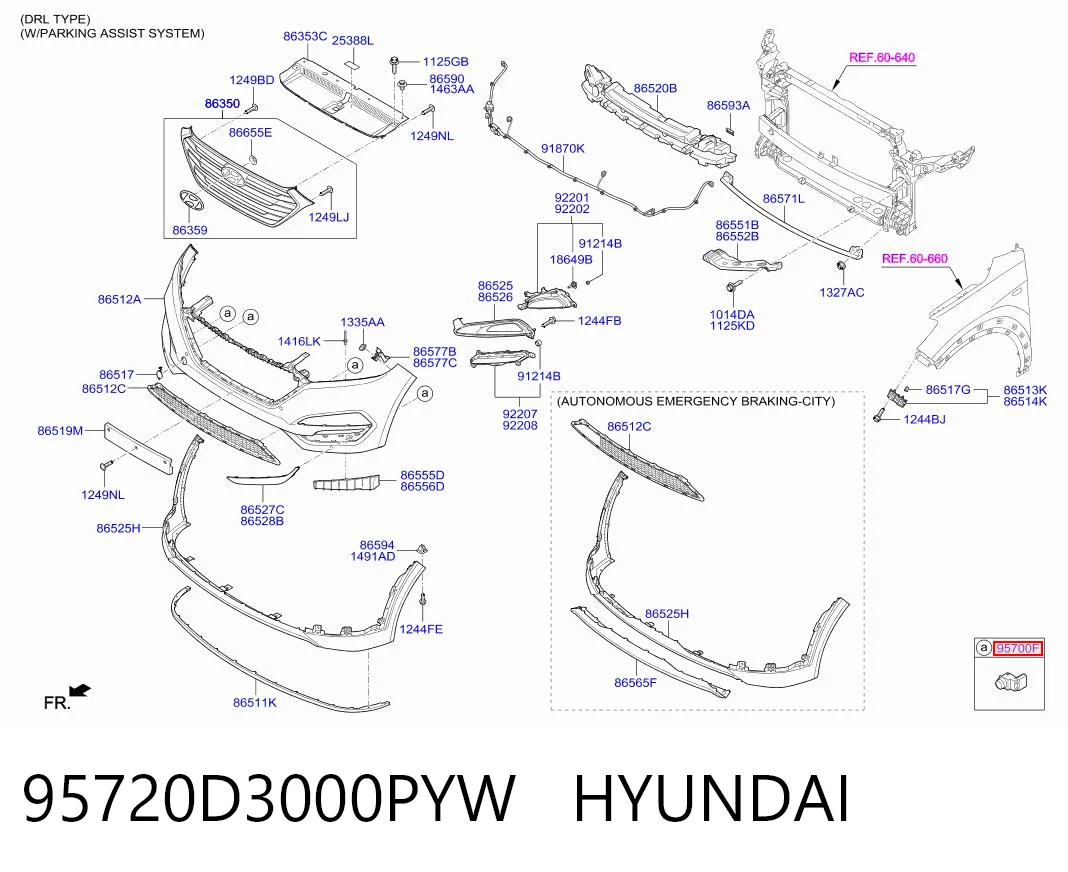 95720D3000PYW Hyundai/Kia 