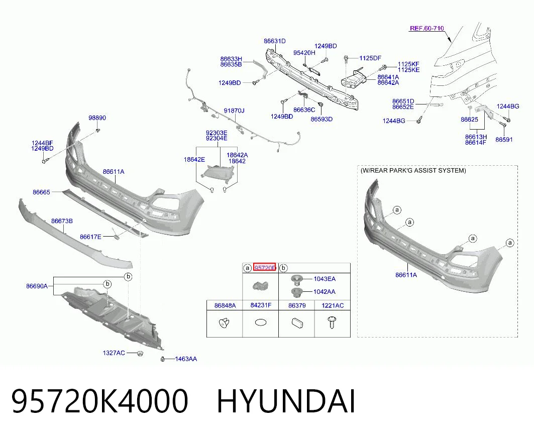 95720K4000 Hyundai/Kia Датчик сигналізації парковки (парктронік), задній