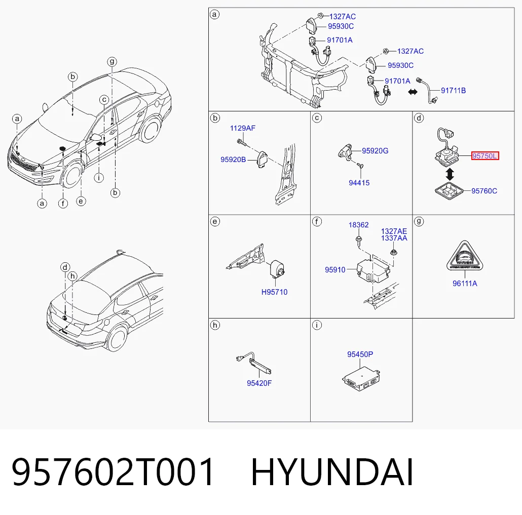 957602T001 Various Камера заднього виду