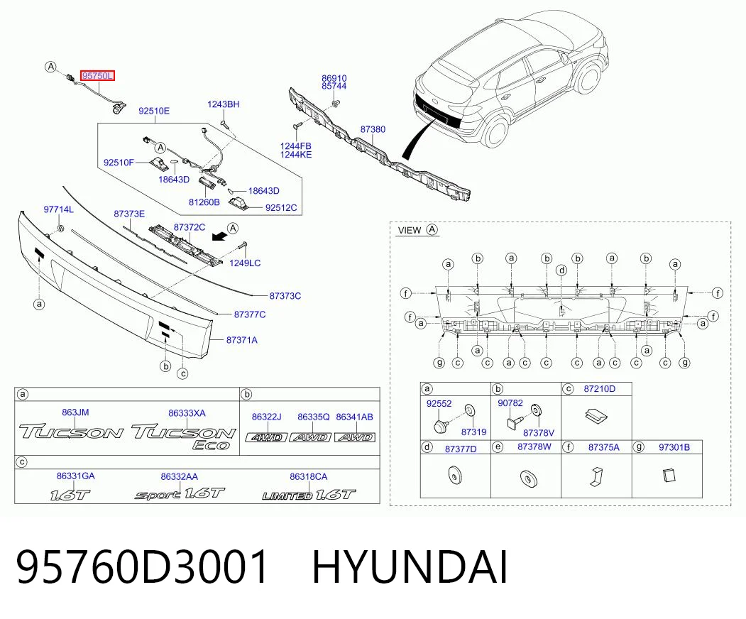 95760D3001 Hyundai/Kia 