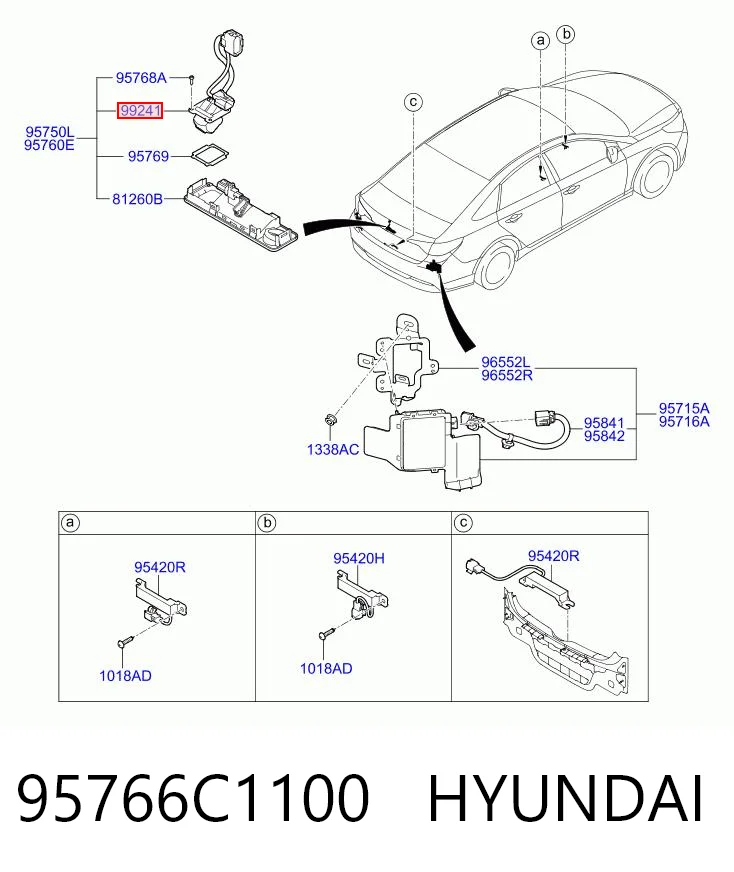 95766C1100 Hyundai/Kia Камера заднього виду