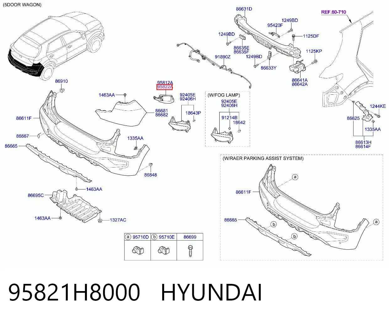 95821H8000 Hyundai/Kia