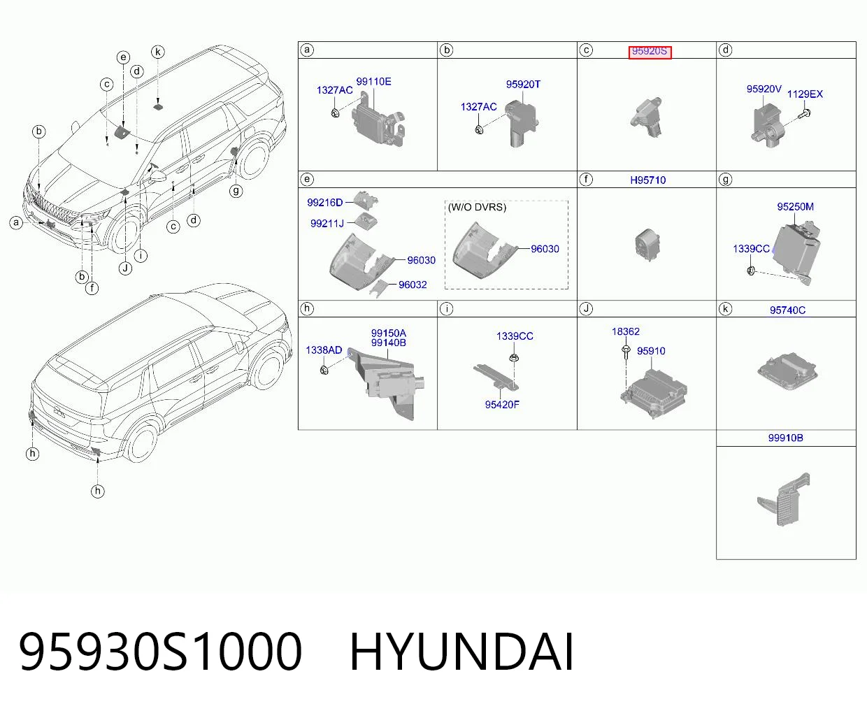 95930S1000 Hyundai/Kia Датчик Ейрбег передній