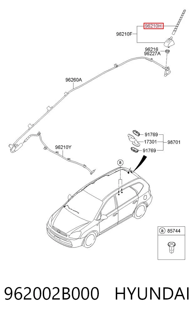 962002B000 Hyundai/Kia Антена на дах