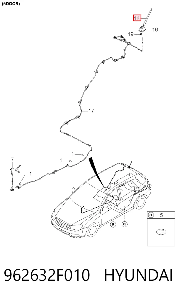 962632F010 Hyundai/Kia Шток антени