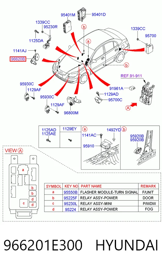 966201E300 Hyundai/Kia Сигнали звукові