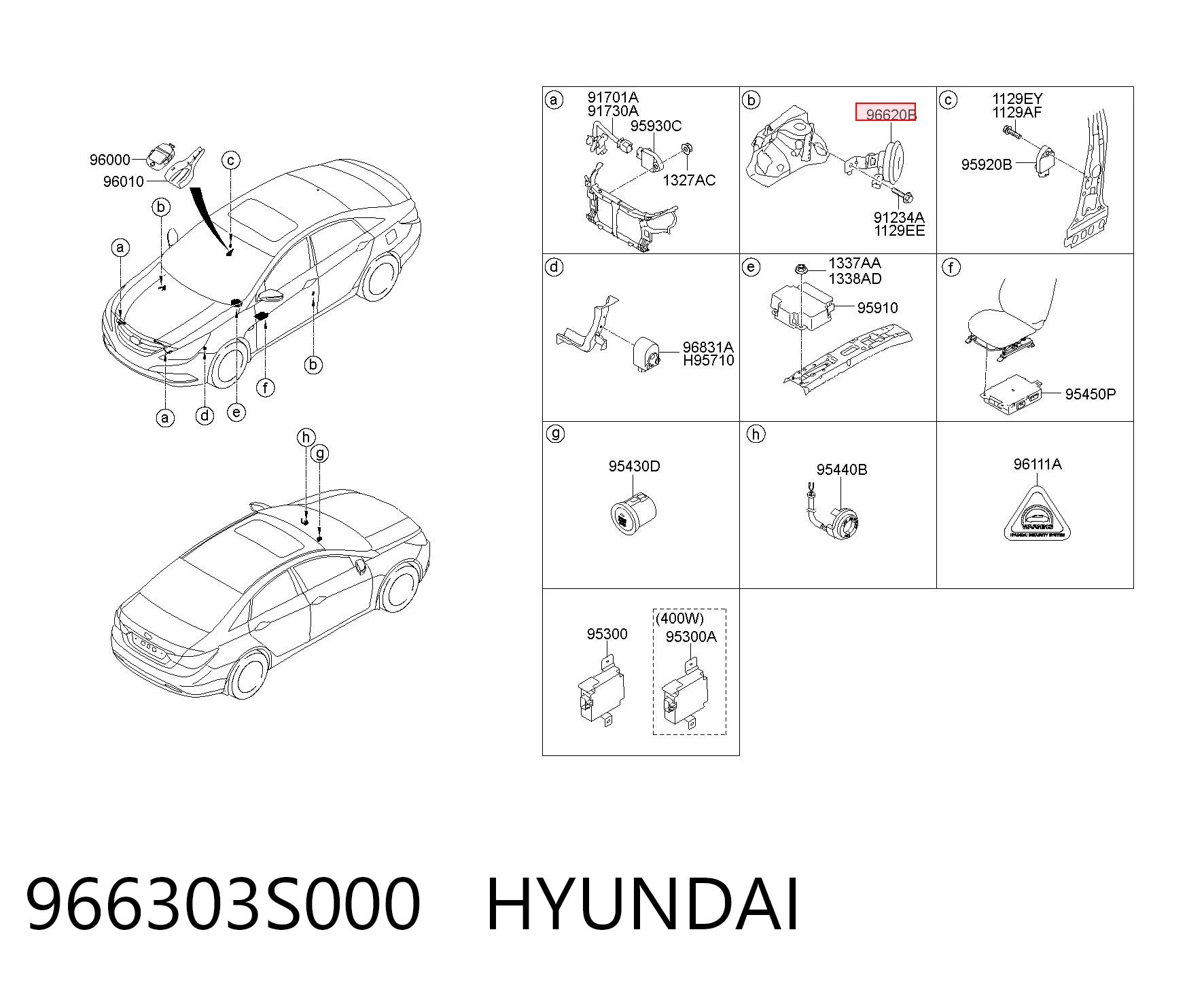 966303S000 Hyundai/Kia Сигнали звукові