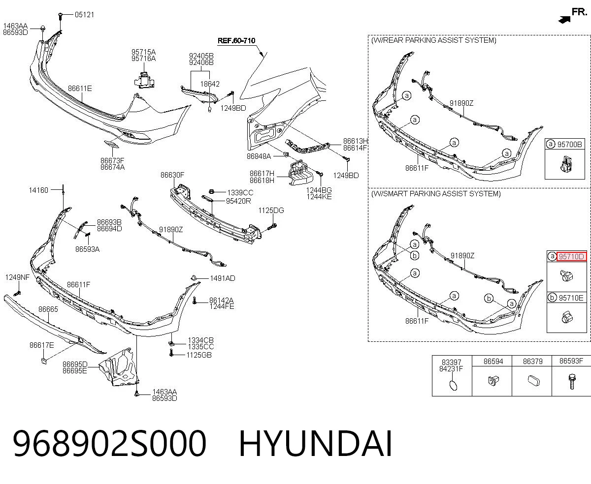 968902S000 Hyundai/Kia Датчик сигналізації парковки (парктронік), передній / задній, бічний