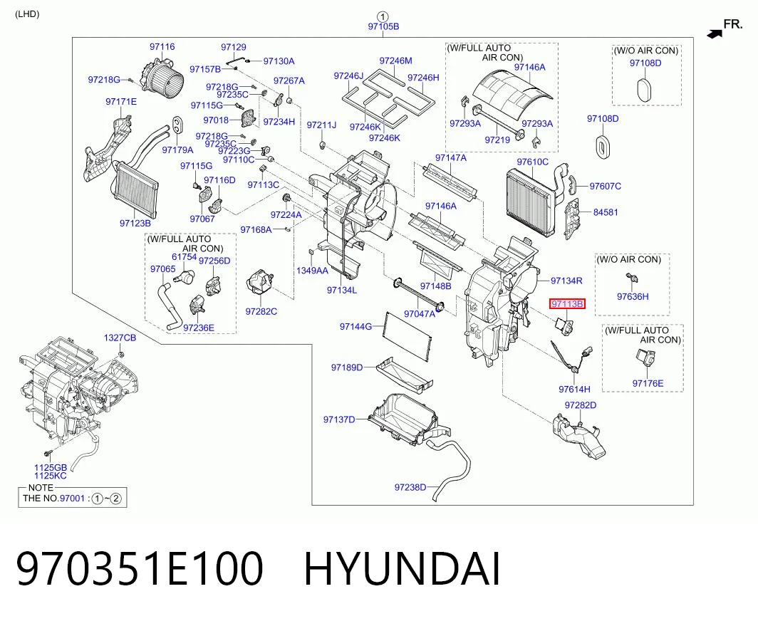 970351E100 Hyundai/Kia Регулятор оборотів пічки