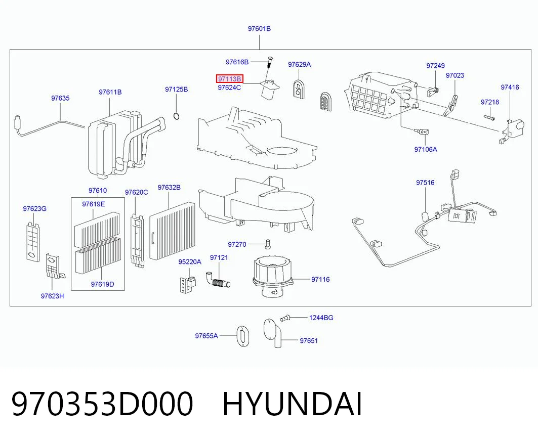 970353D000 Hyundai/Kia Регулятор оборотів пічки