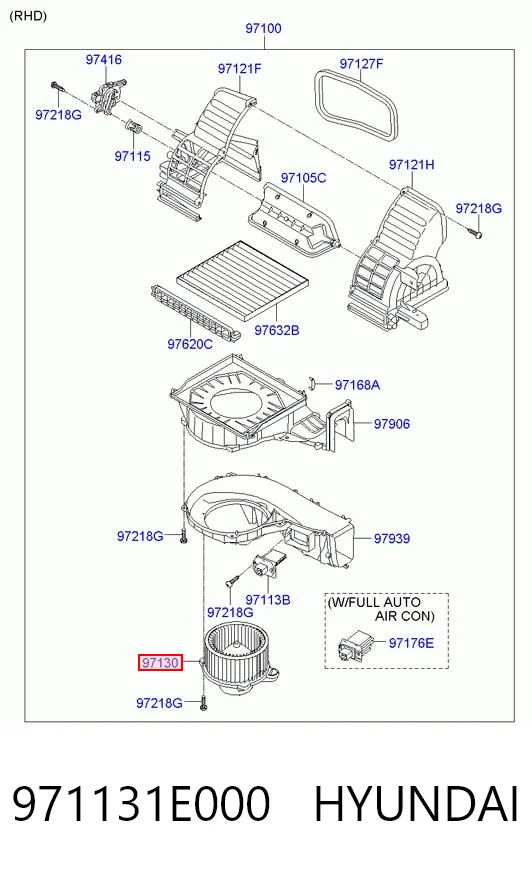 971131E000 Hyundai/Kia Електромотор пічки