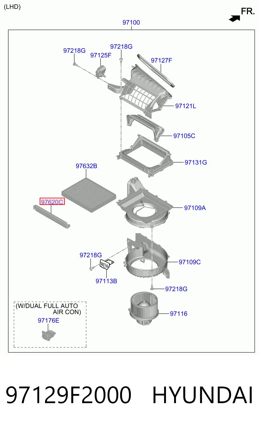 97129F2000 Hyundai/Kia 