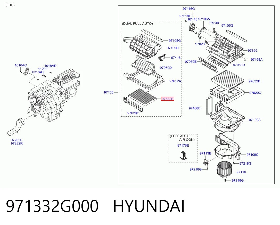 971332G000 Hyundai/Kia Внутрішньосалонний фільтр