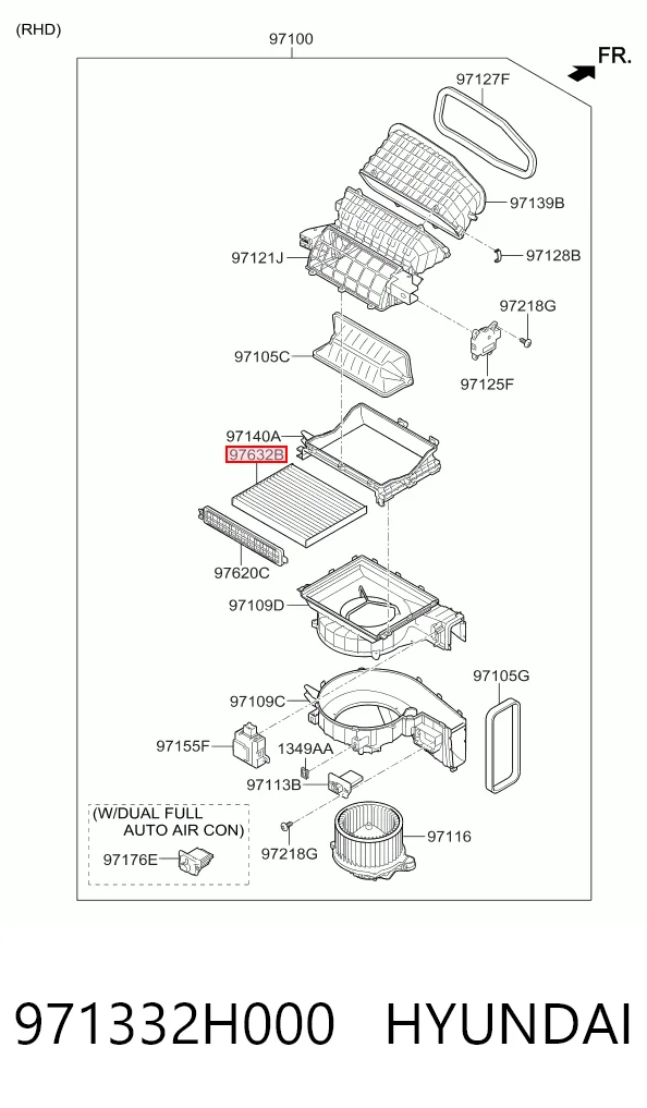 971332H000 Hyundai/Kia Внутрішньосалонний фільтр
