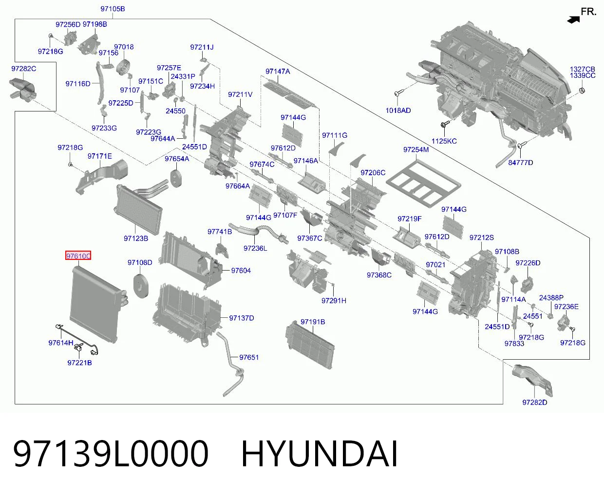97139L0000 Hyundai/Kia Охолоджувач повітря