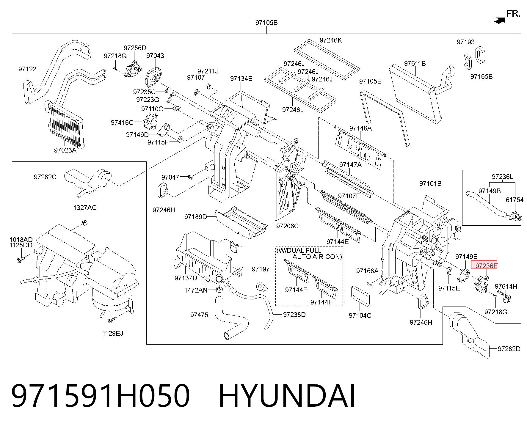971591H050 Hyundai/Kia Мотор заслінки печі