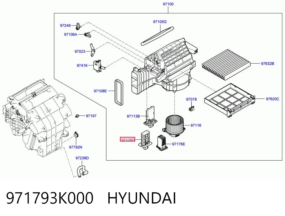 Купити Резистор пічки Hyundai Santa Fe I SM