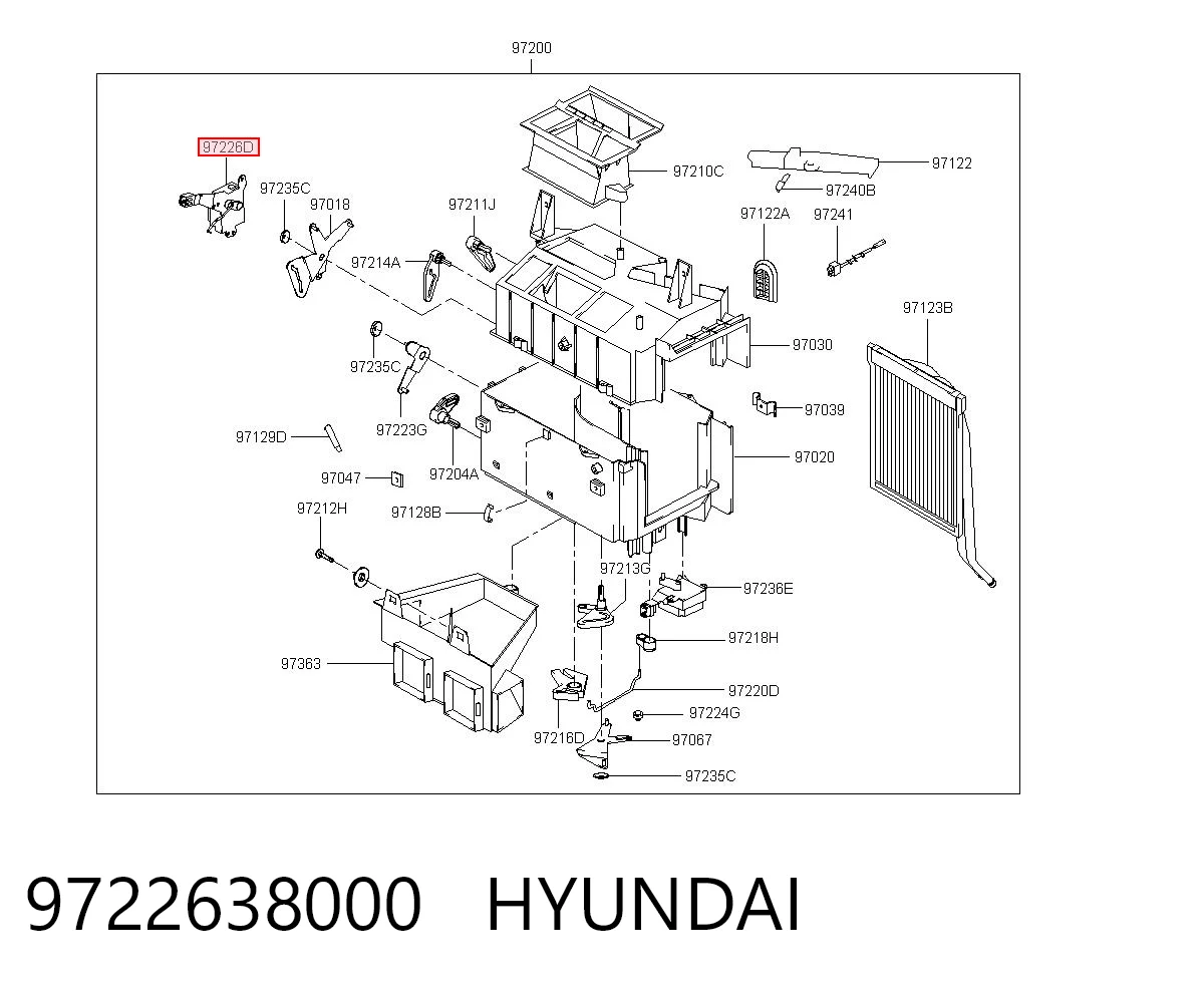Купити Привід заслінки печі Hyundai Santa Fe I SM