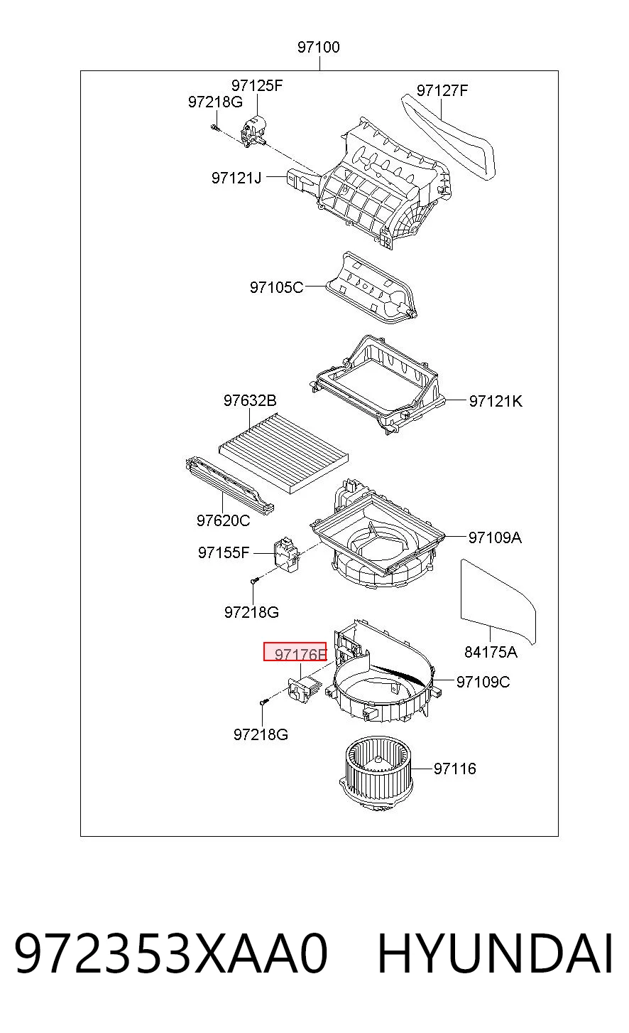 972353XAA0 Hyundai/Kia Регулятор оборотів пічки