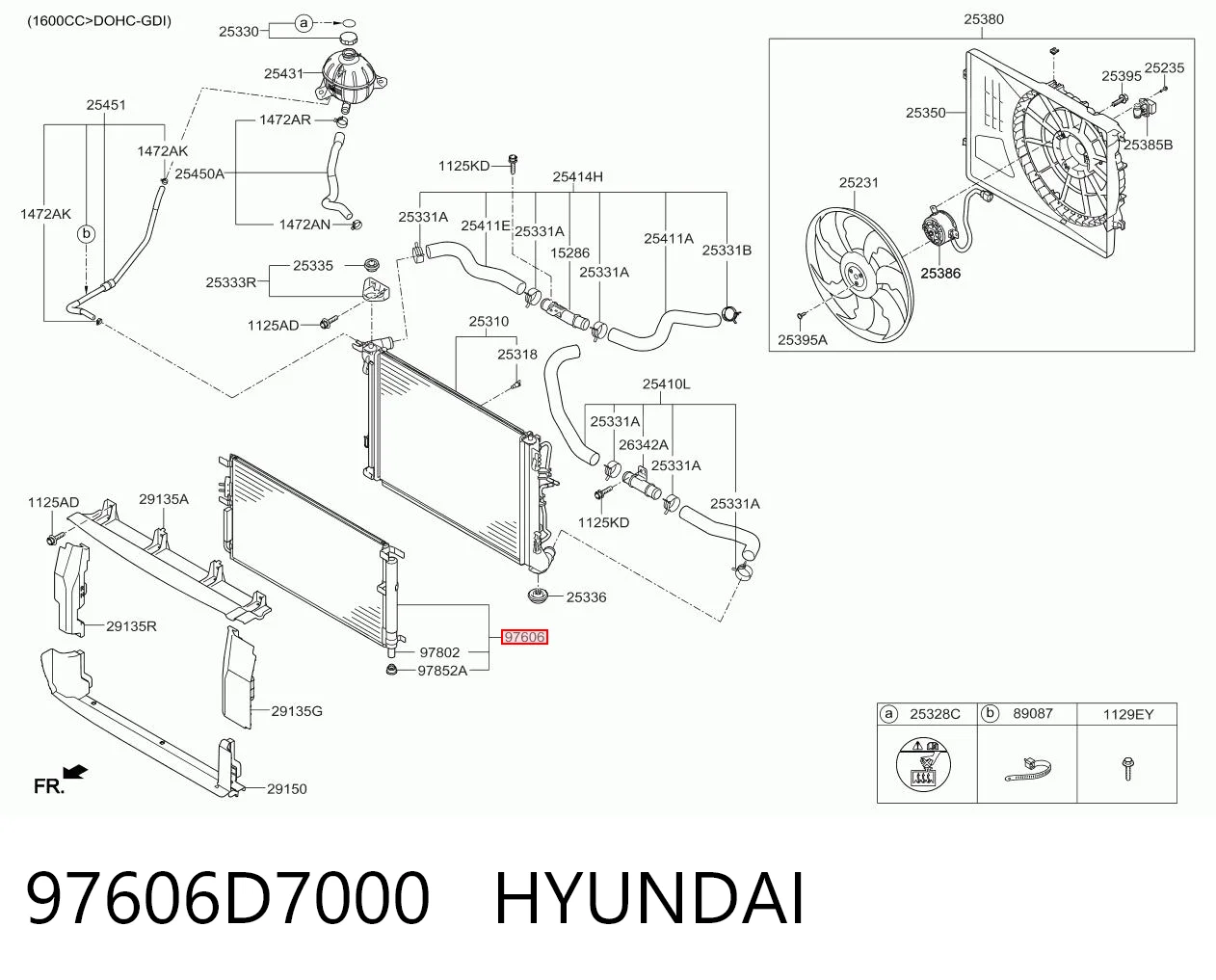 97606D7000 Hyundai/Kia Конденсатор