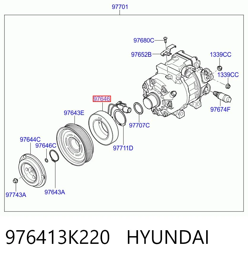 Купити HC976413K220 HCC Муфта компресора кондиціонера