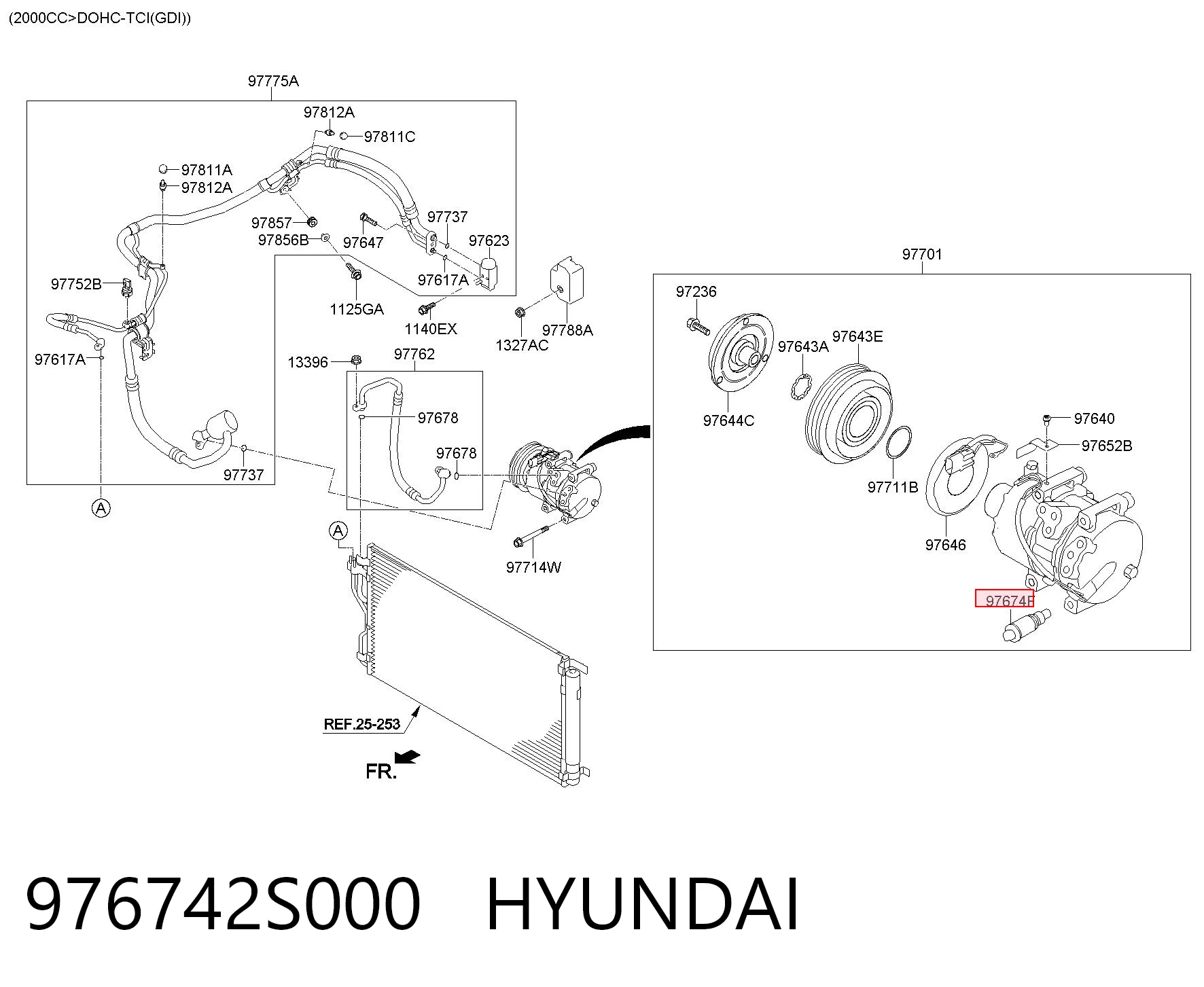 976742S000 Hyundai/Kia Клапан компресора кондиціонера